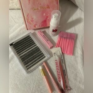 Eyelash Extension Kit with Pink Tools